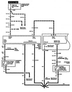 Acura RL - wiring diagram - lamp out warning (part 1)