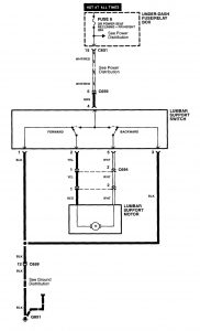 Acura RL - wiring diagram - power lumbar