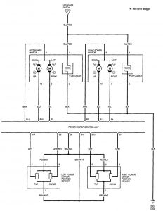 Acura RL - wiring diagram - power mirrors (part 6)