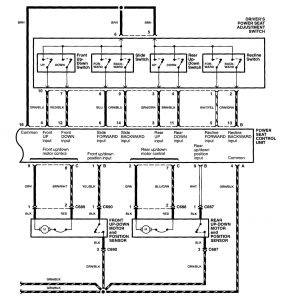 Acura RL - wiring diagram - power seats (part 4)