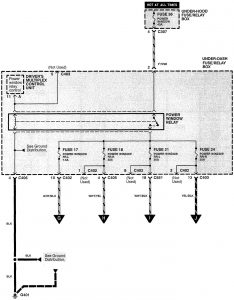 Acura RL - wiring diagram - power windows (part 1)