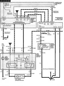 Acura RL - wiring diagram - power windows (part 3)