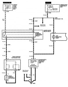 Acura RL - wiring diagram - rear window defogger (part 1)