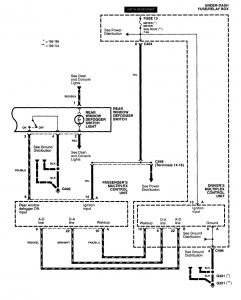 Acura RL - wiring diagram - rear window defogger (part 2)