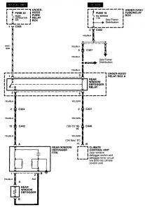 Acura RL - wiring diagram - rear window defogger