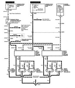 Acura RL - wiring diagram - stop lamp