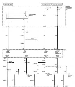 Acura RL - wiring diagram - transmission control (part 1)