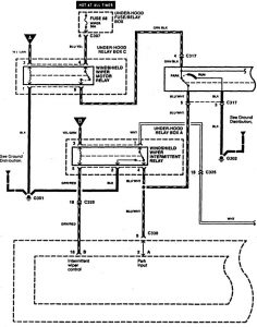 Acura RL - wiring diagram - wiper/washer (part 1)