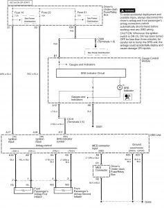 Acura RL - wiring diagram - air bags (part 1)