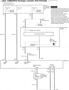 Acura RL - wiring diagram - air bags (part 1)