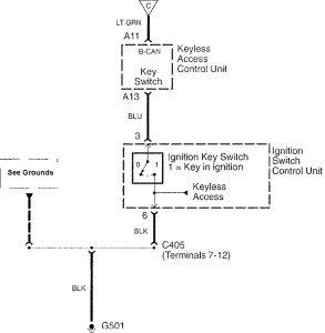 Acura RL - wiring diagram - audible warning system (part 4)