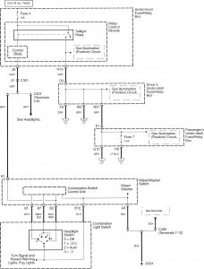 Acura RL - wiring diagram - console lamp (part 1)