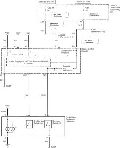 Acura RL - wiring diagram - console lamp (part 2)