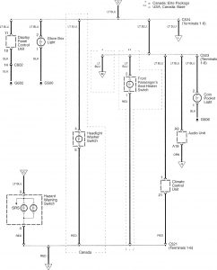 Acura RL - wiring diagram - console lamp (part 4)