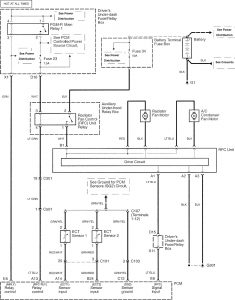 Acura RL - wiring diagram - cooling fans (part 1)