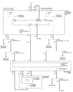 Acura RL - wiring diagram - hazard lamp (part 1)