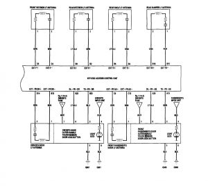 Acura RL - wiring diagram - keyless entry (part 3)