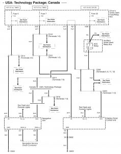 Acura RL - wiring diagram - navigation system (part 1)