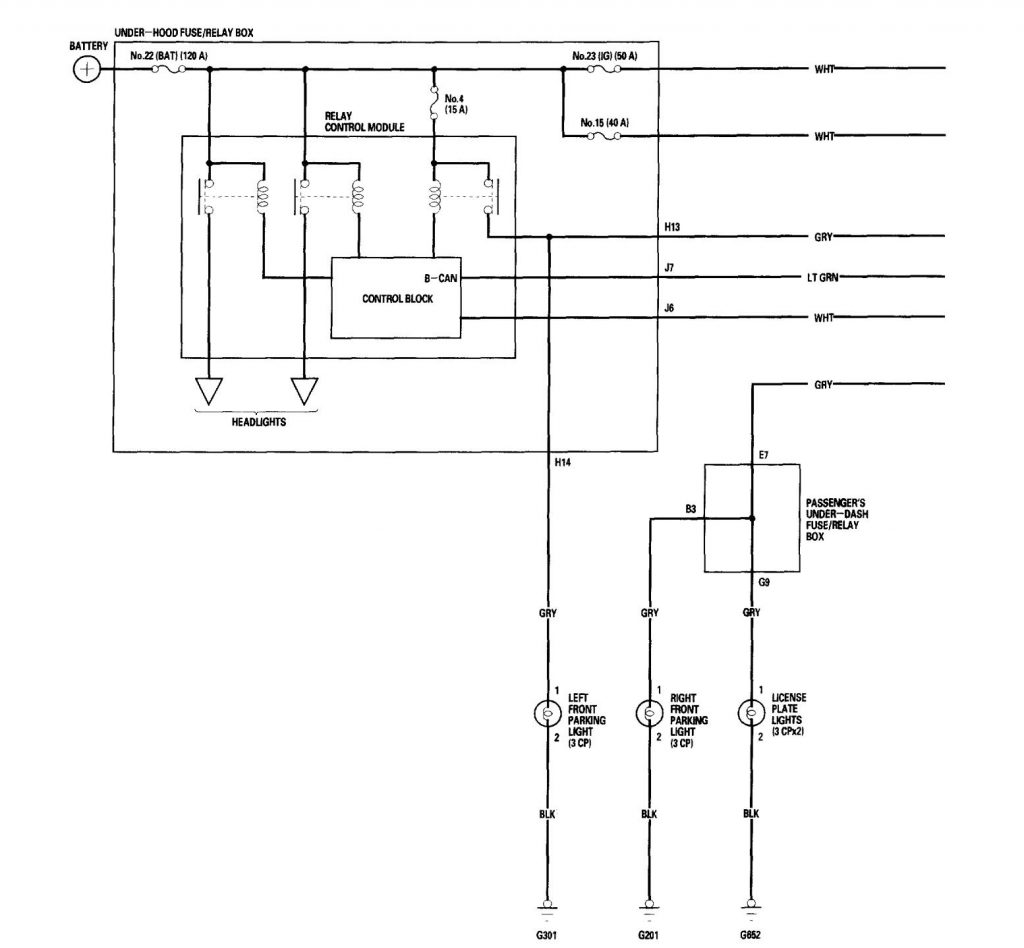 Acura RL (2006) - wiring diagrams - parking lamp - Carknowledge.info