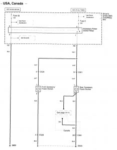 Acura RL - wiring diagram - power/auxiliary outlet