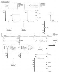 Acura RL - wiring diagram - power locks (part 3)