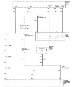 Acura RL - wiring diagram - power locks (part 7)