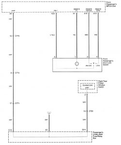 Acura RL - wiring diagram - power locks (part 8)