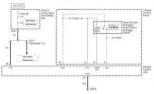 Acura RL - wiring diagram - power mirrors (part 1)