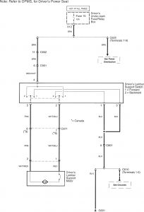 Acura RL - wiring diagram - power seats (part 1)