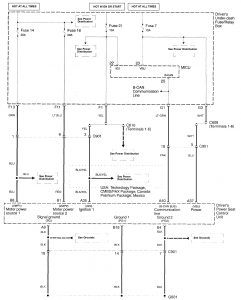 Acura RL - wiring diagram - power seats (part 1)