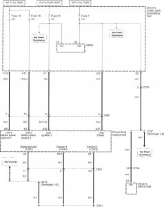 Acura RL - wiring diagram - power seats (part 1)