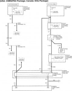 Acura RL - wiring diagram - stop lamp (part 1)