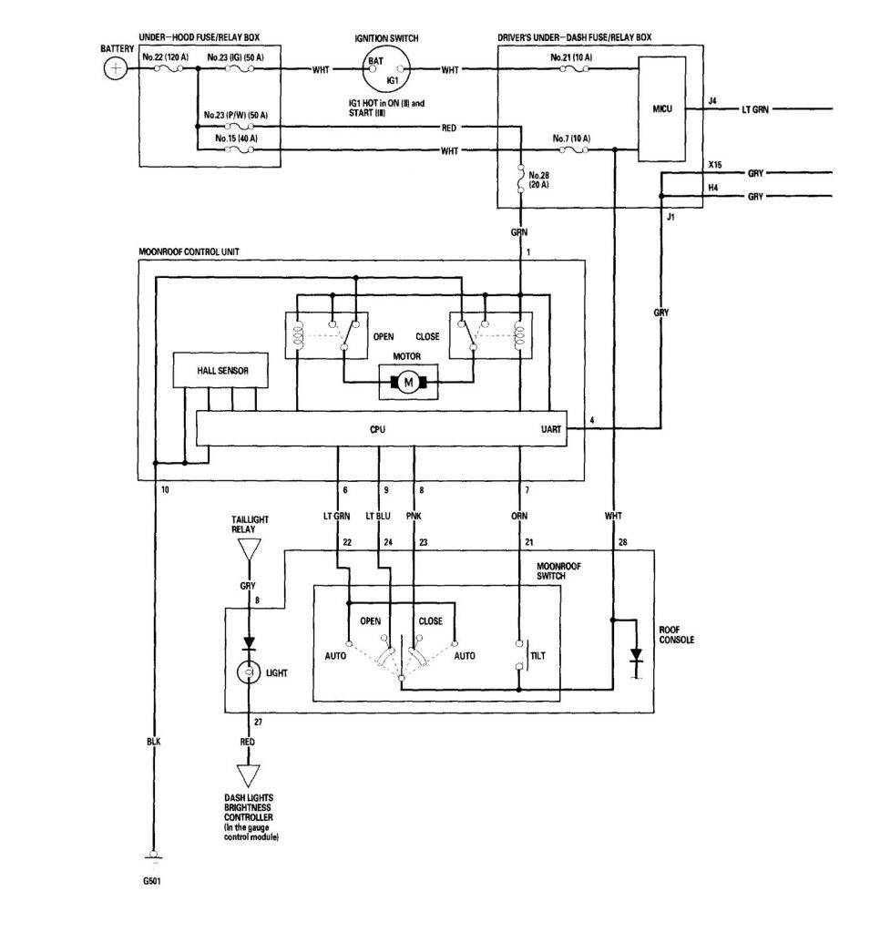 Acura RL (2006) – wiring diagrams – sun roof - Carknowledge.info