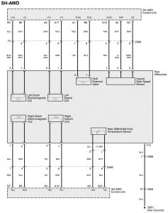 Acura RL - wiring diagram - all wheel drive system (part 2)