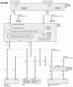 Acura RL - wiring diagram - all wheel drive system (part 3)