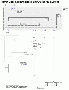 Acura RL - wiring diagram - keyless entry (part 11)