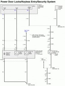 Acura RL - wiring diagram - keyless entry (part 9)