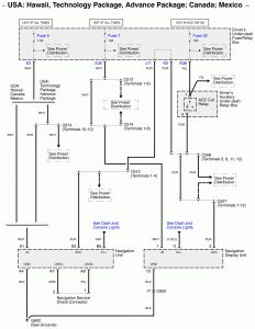 Acura RL - wiring diagram - rear view monitor (part 1)