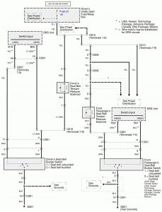 Acura RL - wiring diagram - audible warning system (part 3)