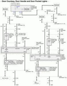 Acura RL - wiring diagram - door lamp (part 3)