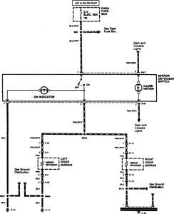 Acura SLX - wiring diagram - heated mirror