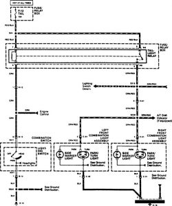 Acura SLX - wiring diagram - parking lamp (part 1)