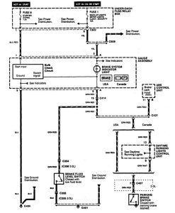 Acura CL - wiring diagram - brake warning system