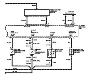 Acura CL - wiring diagram - HVAC controls (part 2)
