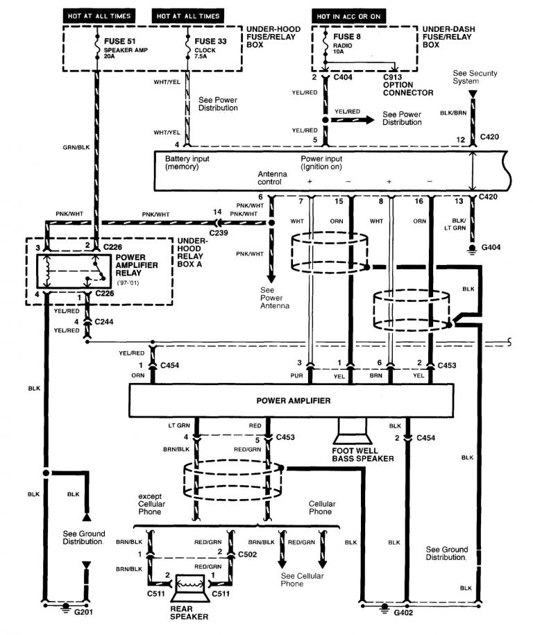 Acura Nsx (1997 - 2005) - Wiring Diagrams - Audio - Carknowledge.info