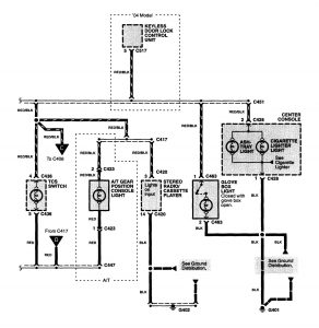 Acura NSX - wiring diagram - instrument panel lamp (part 2)