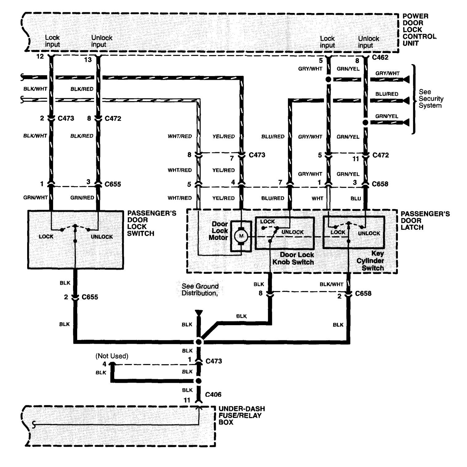 Acura NSX (1997 - 2004) - wiring diagrams - power locks - CARKNOWLEDGE