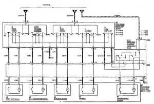 Mercedes 190E - wiring diagram - power seat (part 3)