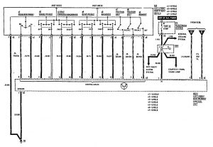 Mercedes 190E - wiring diagram - power seat (part 1)