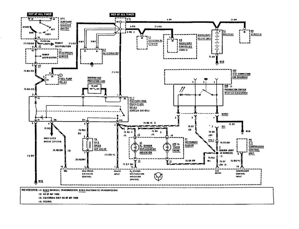 Mercedes-Benz 190E (1991) – wiring diagrams – fuel controls ...